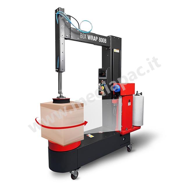 AVVOLGITORE SEMIAUTOMATICO PER SCATOLE DI FORMA QUADRA O RETTANGOLARE