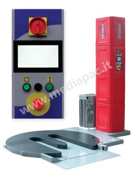 Prestiro motorizzato del film estensibile e pannello operatore touch-screen