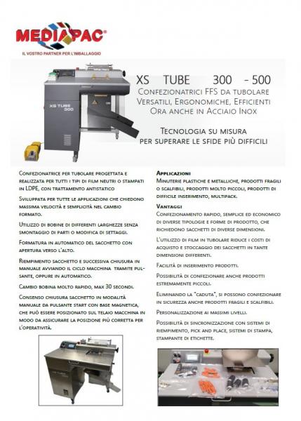 XS Tube Scheda tecnica