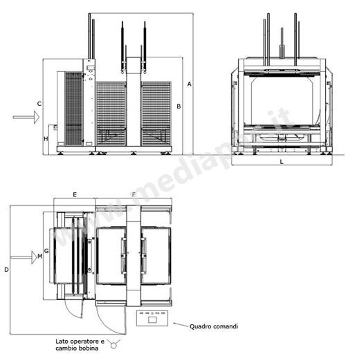 A 3650 mm | B 2520 mm | C 2475 | D 3325 mm | E 1075 | F 1970 mm |G 1400 mmH 770-1150 mm | L 2650 mm | M 2270 mm