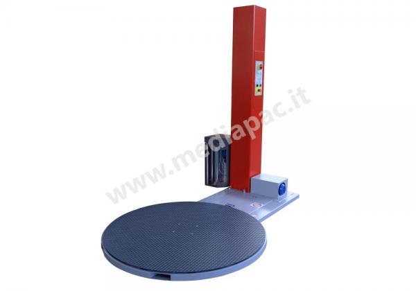 Modello ZERO.5 con PRESTIRO MOTORIZZATO per il tensionamento del film estensibile, con rapporti di prestiro a richiesta: 100% – 150% – 200%