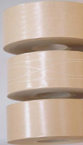 Testa di nastratura inferiore e superiore a carta gommata in grado di utilizzare carte normali, a fibre oppure rinforzate pesanti