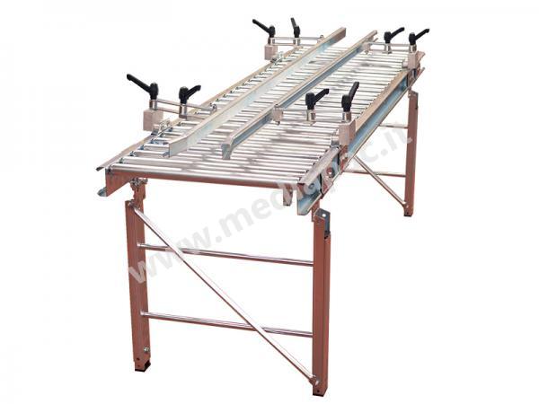 Rulliera lineare a rulli di tipo standard, serie RLF, con sponde regolabili in larghezza