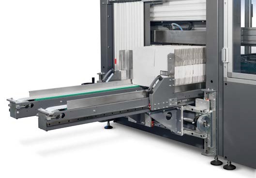 Riempimento magazzino scatole motorizzato senza fermo macchina